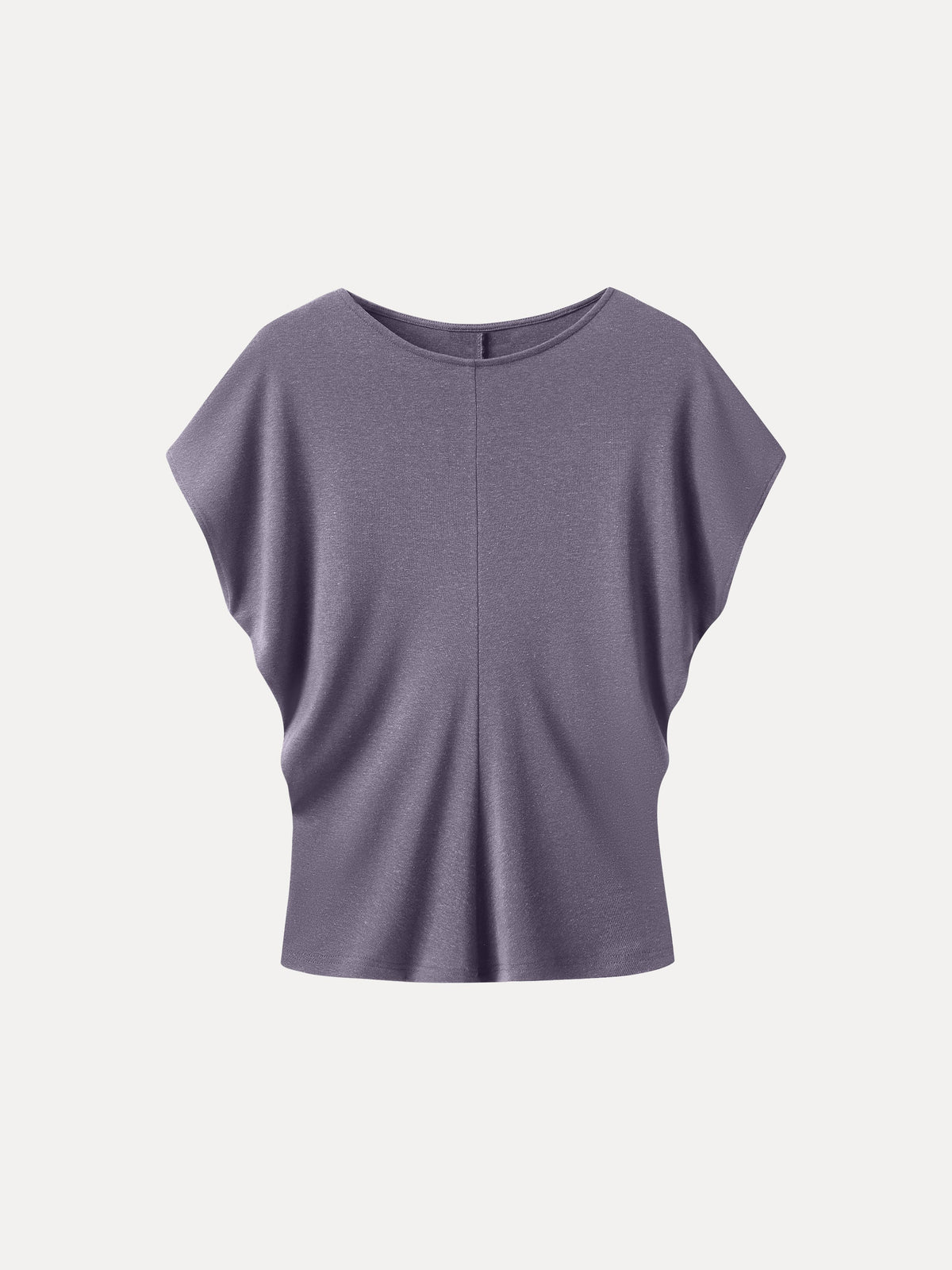 OGLmove Women's Linen-Blend Round Neck Relaxed Summer Top