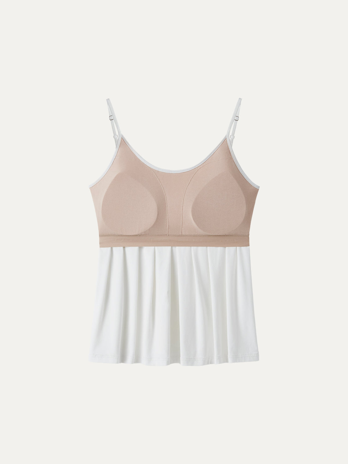 OGLmove Women's U-Neck Pleated Spaghetti Bra Tank