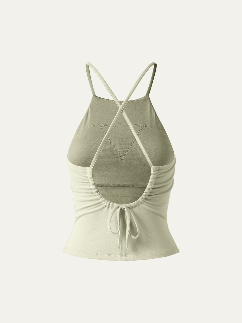 OGLmove Women's Tie Back Bandless Crop Bra Tank Top
