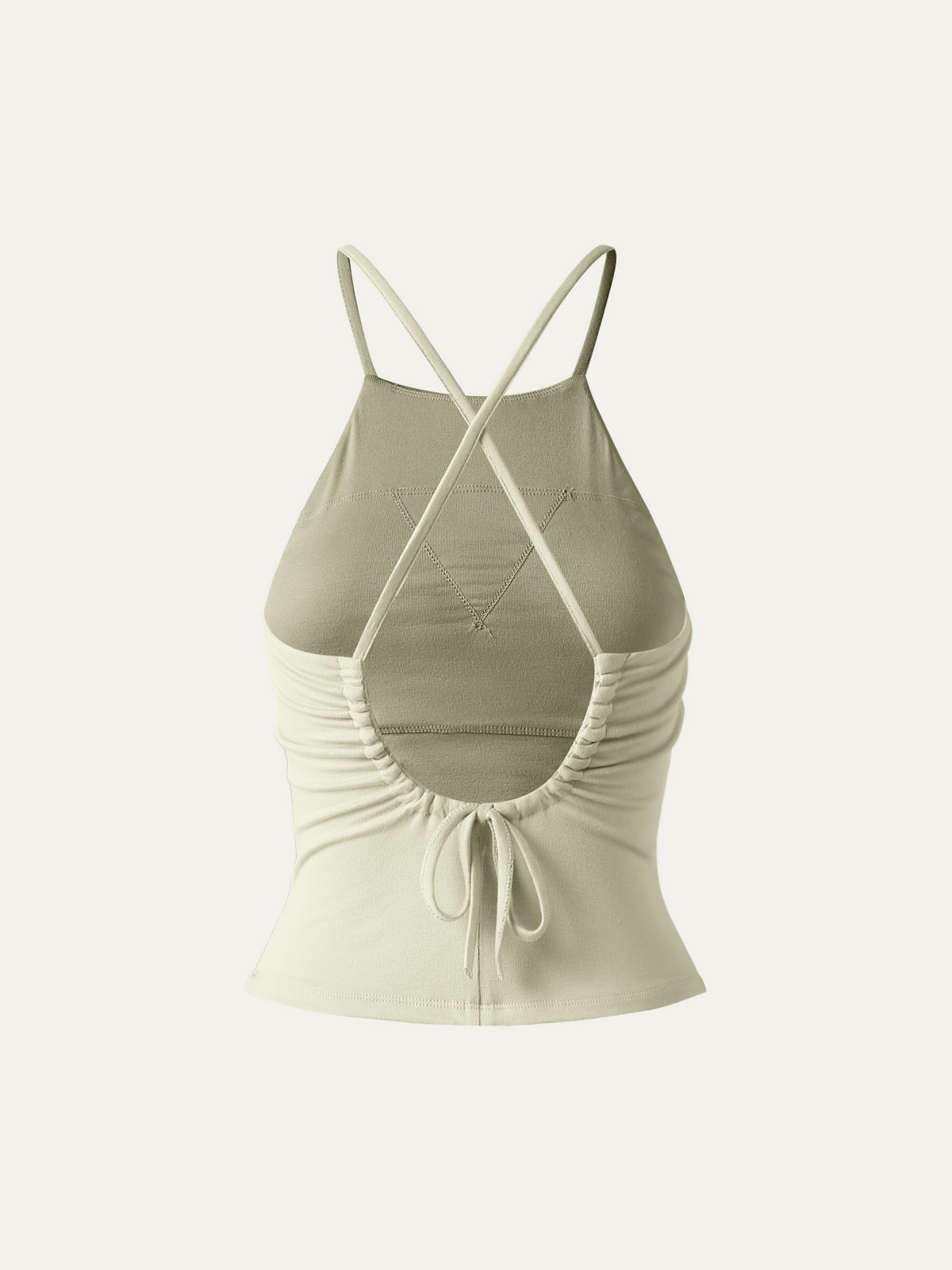 OGLmove Women's Tie Back Bandless Crop Bra Tank Top