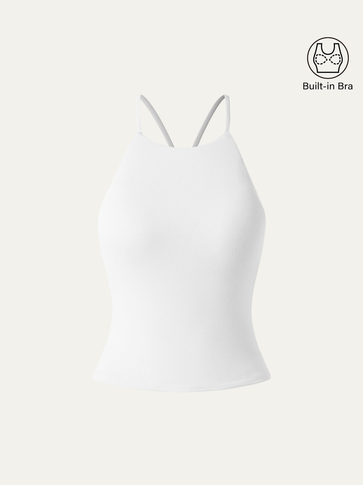 OGLmove Women's Tie Back Bandless Crop Bra Tank Top