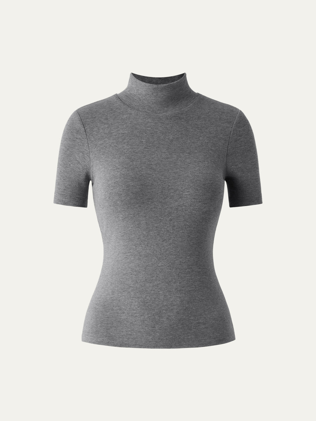 OGLmove Women's Soft Thermal Mockneck Short Sleeve Bra Top