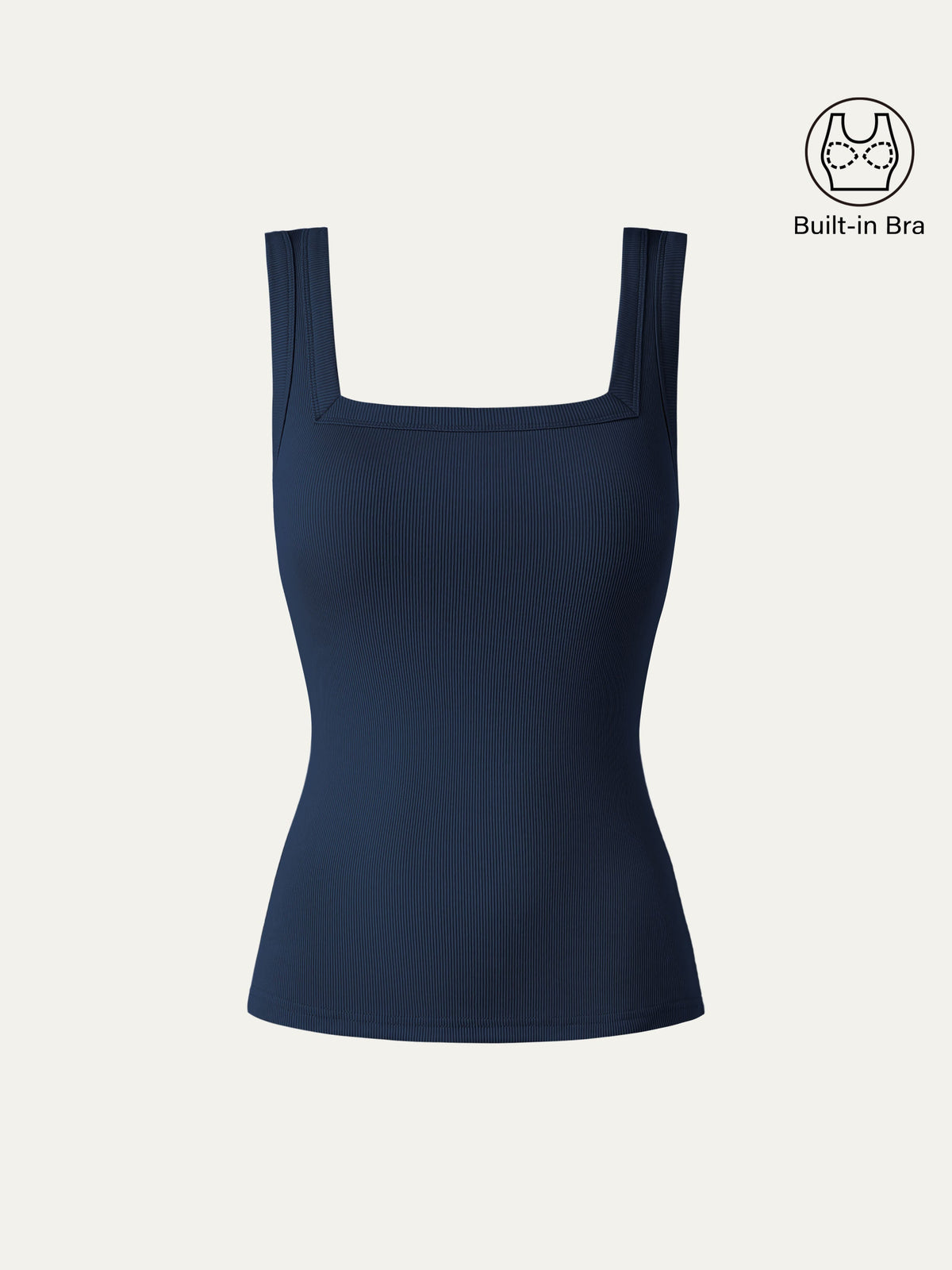 OGLmove Slinky Square Open-Back Bra Tank Top