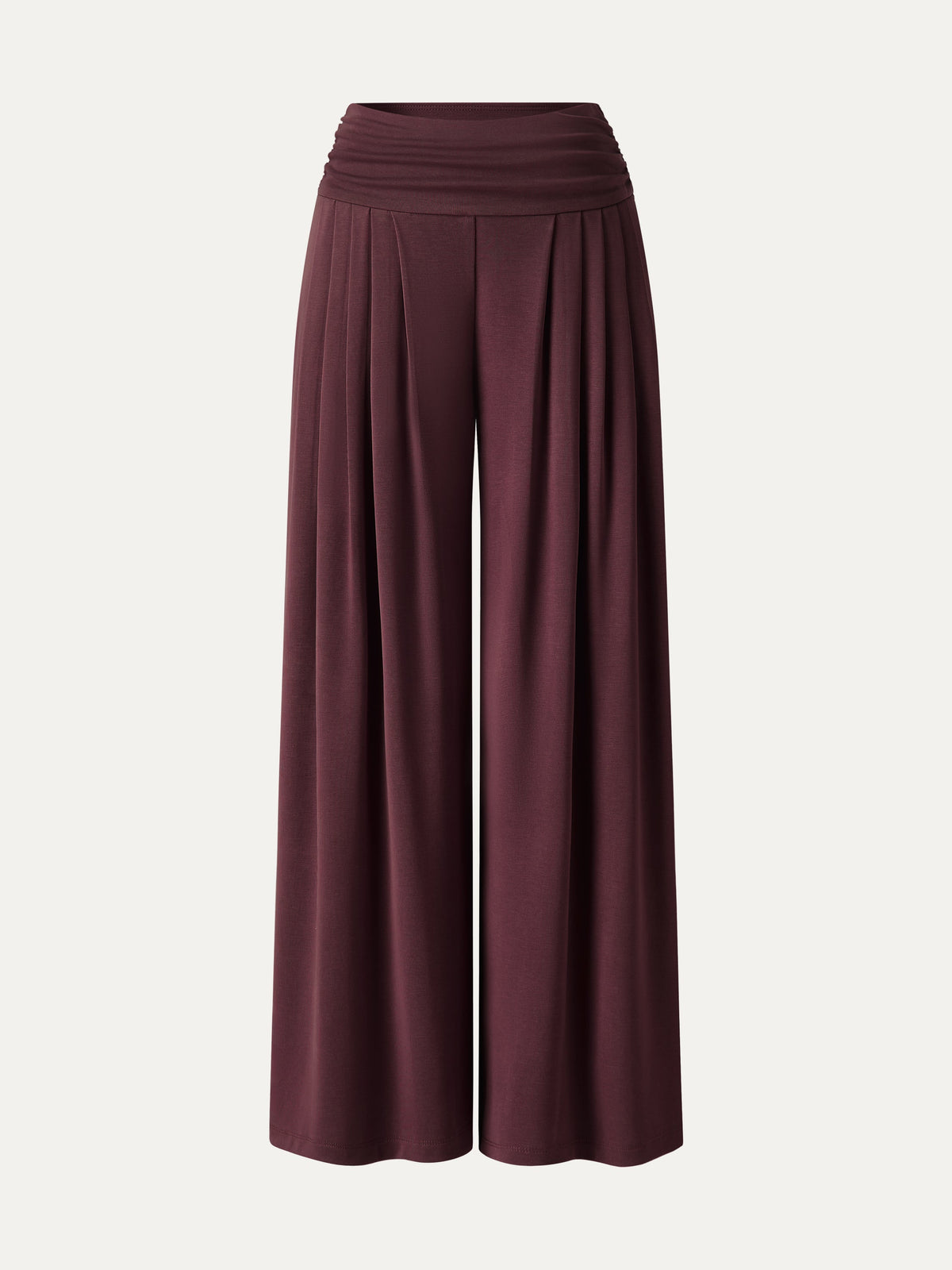 OGLmove Sandwashed Super Flowy Tucked Palazzo Pant with Pockets