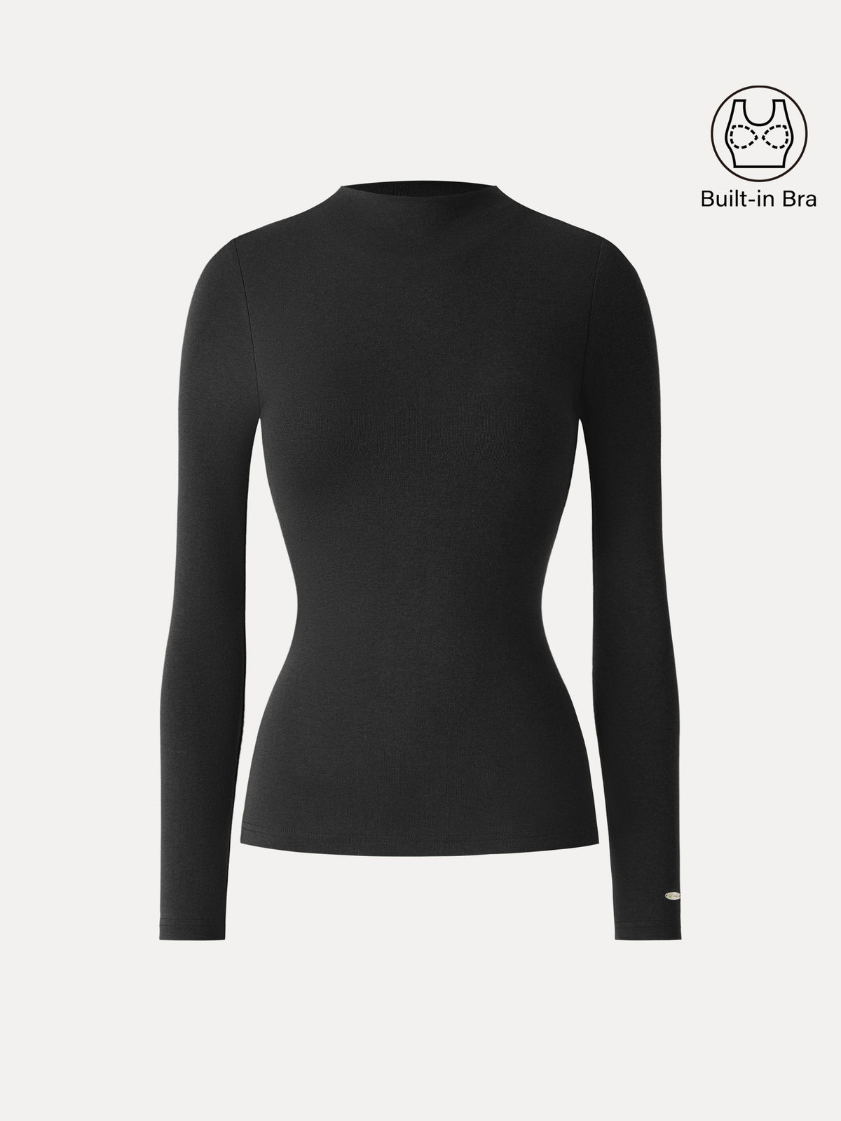 OGLmove Women's LiteWarm Mockneck Long Sleeve Bra Top