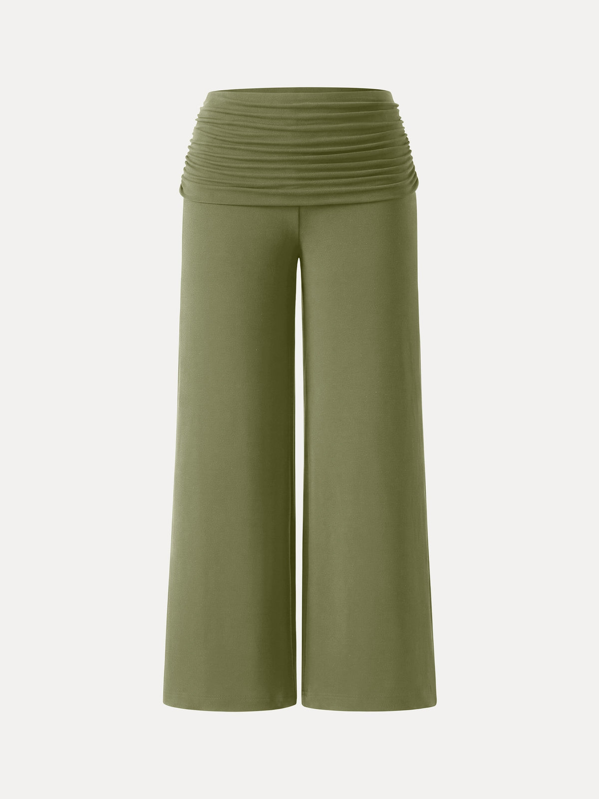 OGLmove Non-Itchy Wool Blend Drapey Wide Leg Pull-on Pants with Pockets