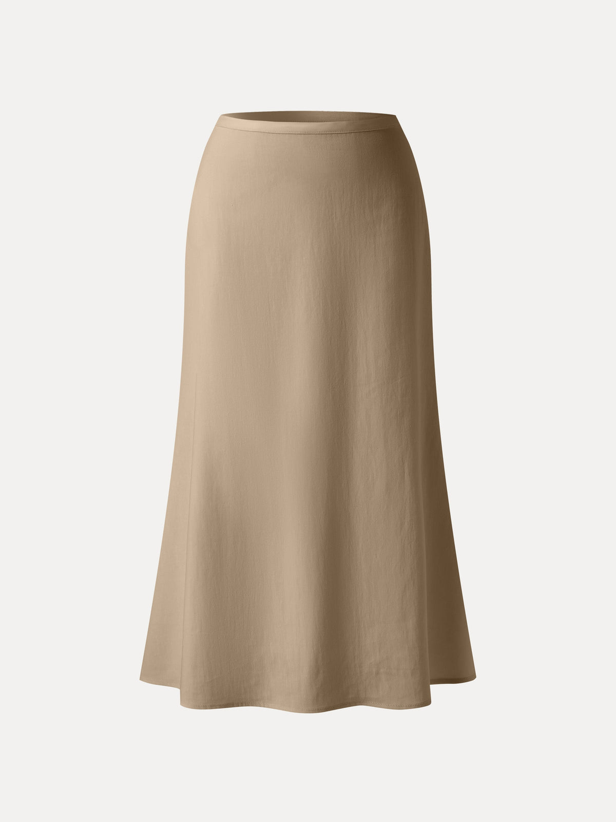OGLmove Women's Lyocell-Linen Blend High Rise Flared Maxi Pull-On Skirt