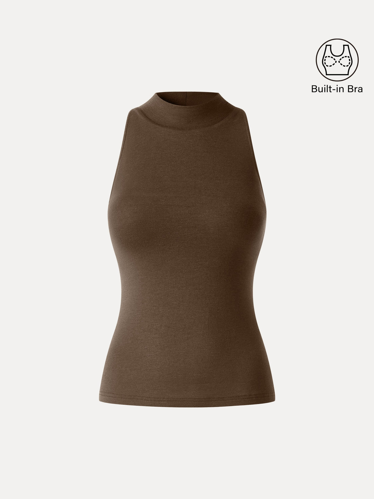 OGLmove Women's Lyocell-Wool Mock Neck Sleeveless Top