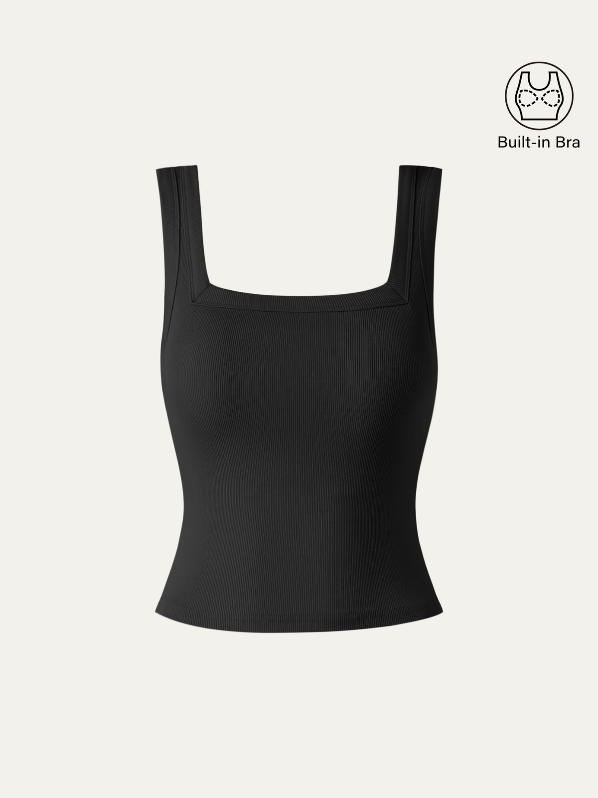 OGLmove Slinky Square Open-Back Bra Tank Top
