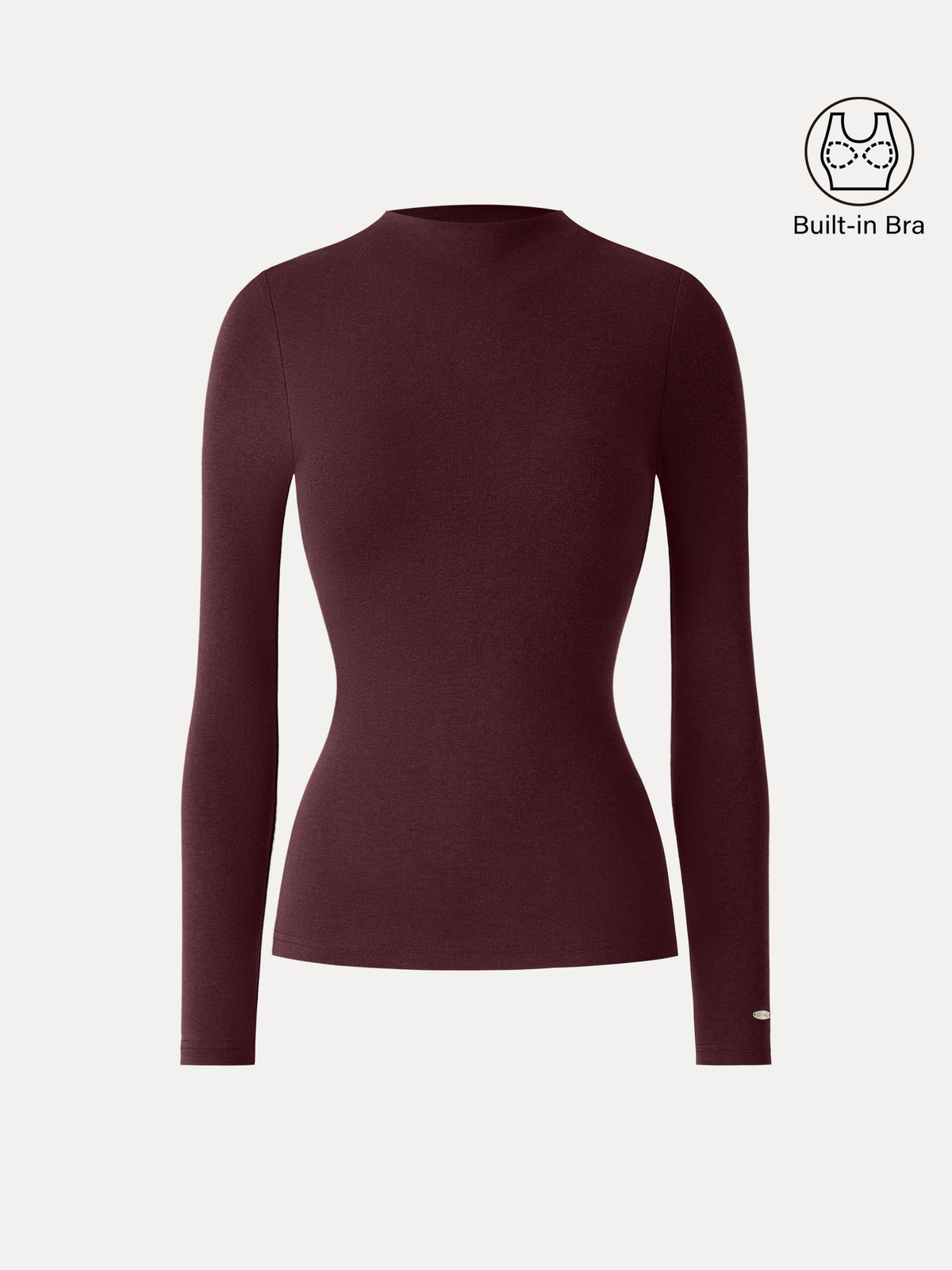 OGLmove Women's LiteWarm Mockneck Long Sleeve Bra Top