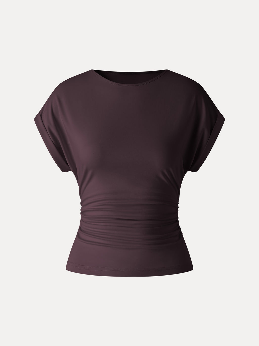 OGLmove Women's CoolTouch Round Neck Short Sleeve Ruched Tee