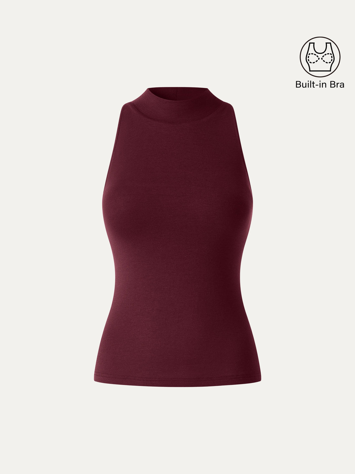 OGLmove Women's Lyocell-Wool Mock Neck Sleeveless Top