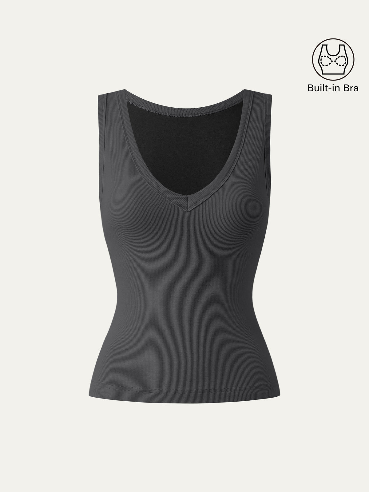 OGLmove Stretchy V-Neck Cotton Airy Bra Tank