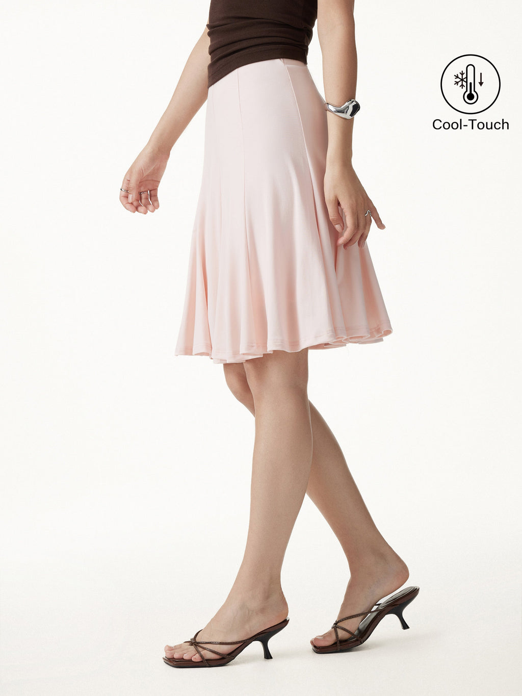 OGLmove Women's Lyocell Mermaid Hem Knee-Length Skirt