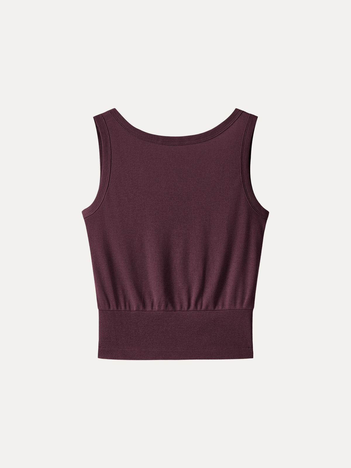 OGLmove Women's Cotton-Linen Blend Reversible Boatneck Low Back Top