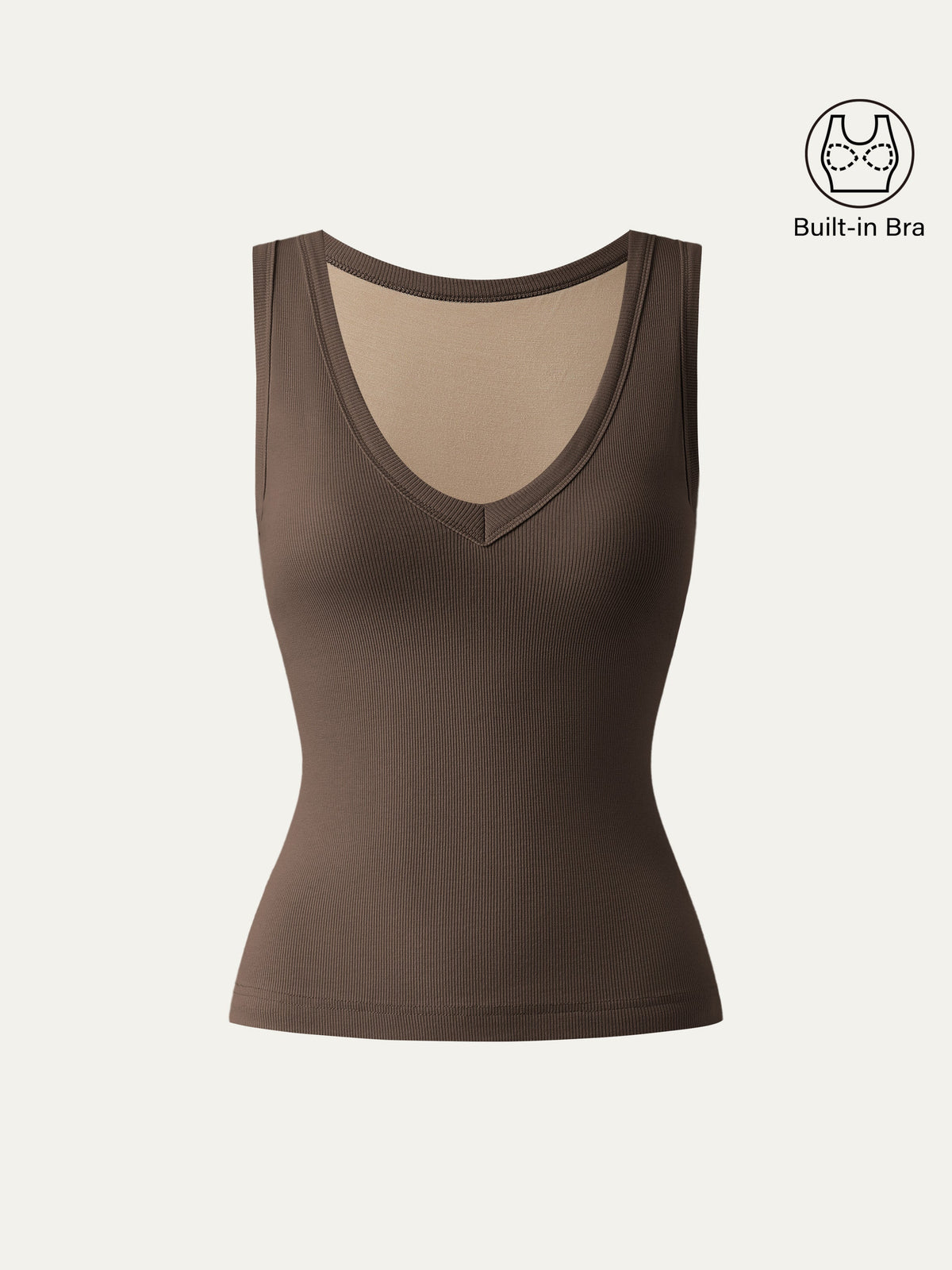 OGLmove Stretchy V-Neck Cotton Airy Bra Tank