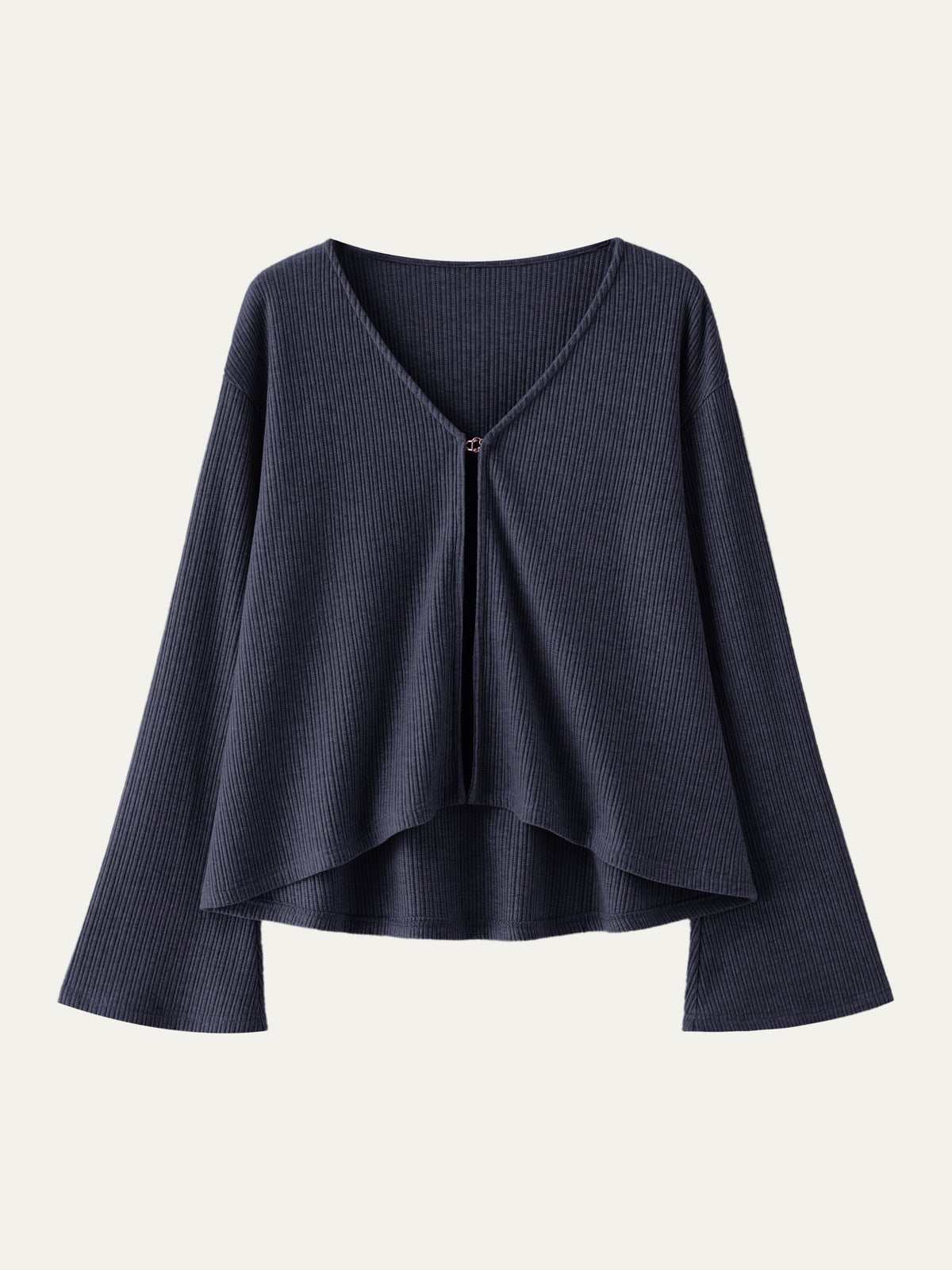 OGLmove Women's V-Neck Flare Long Sleeve Cardigan