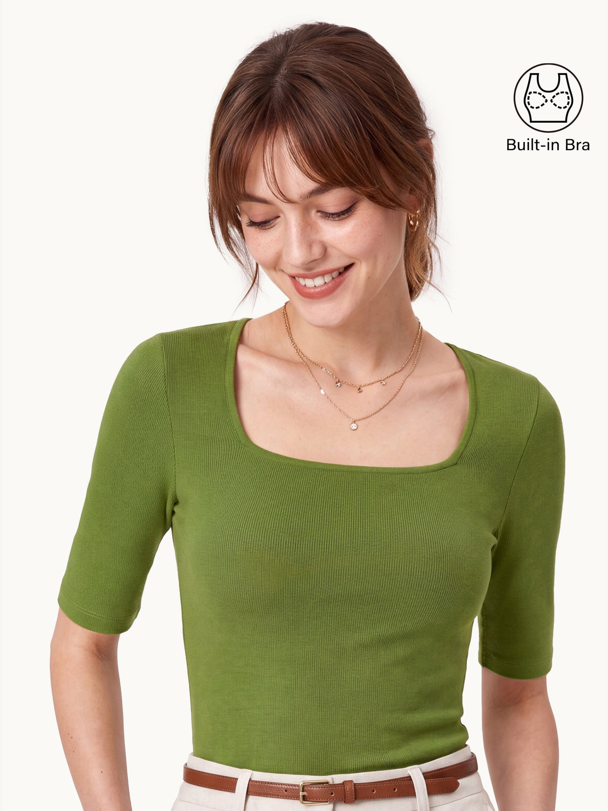 OGLmove Women's Eco-Mousse® Elbow Sleeve Bra Top