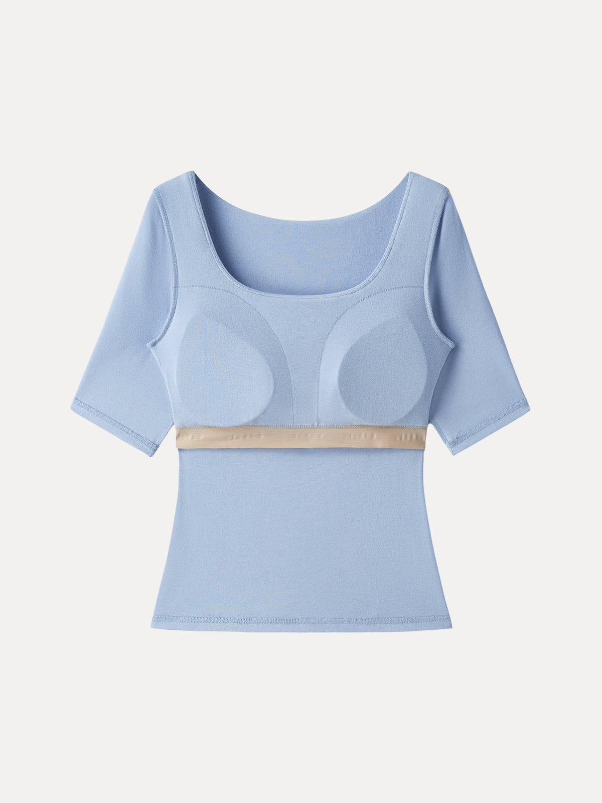 OGLmove Women's Eco-Mousse® Thermal Rib Elbow Sleeve Square Neck Bra Top