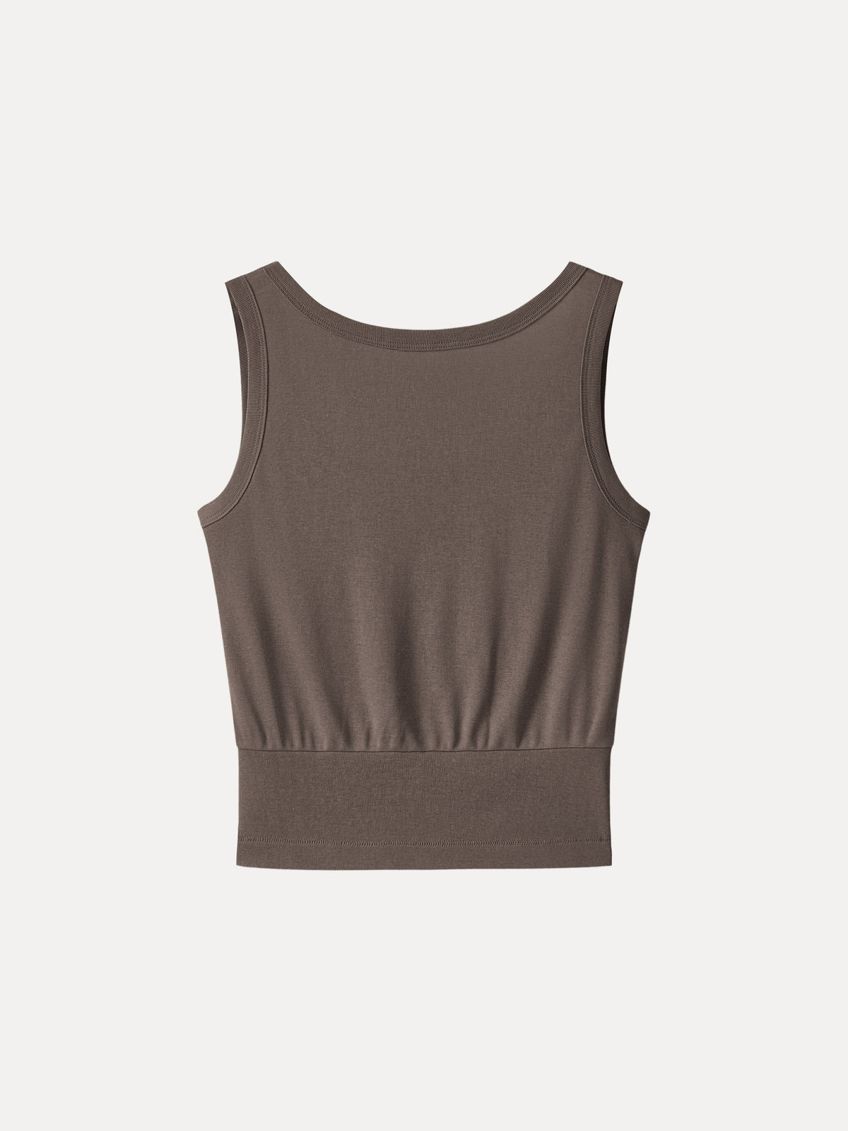 OGLmove Women's Cotton-Linen Blend Reversible Boatneck Low Back Top