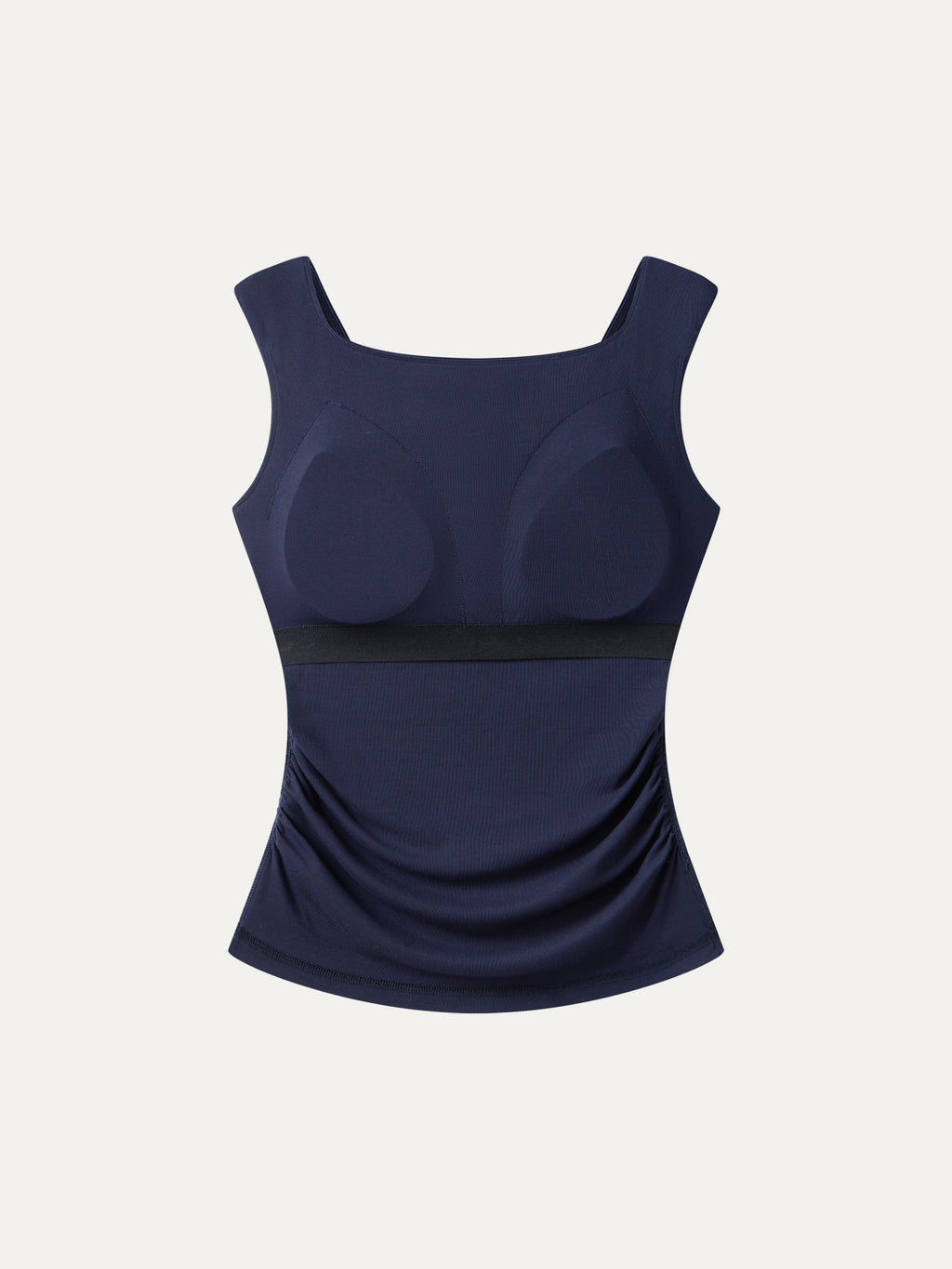OGLmove Women's Boatneck Low Back Gathered Bra Top