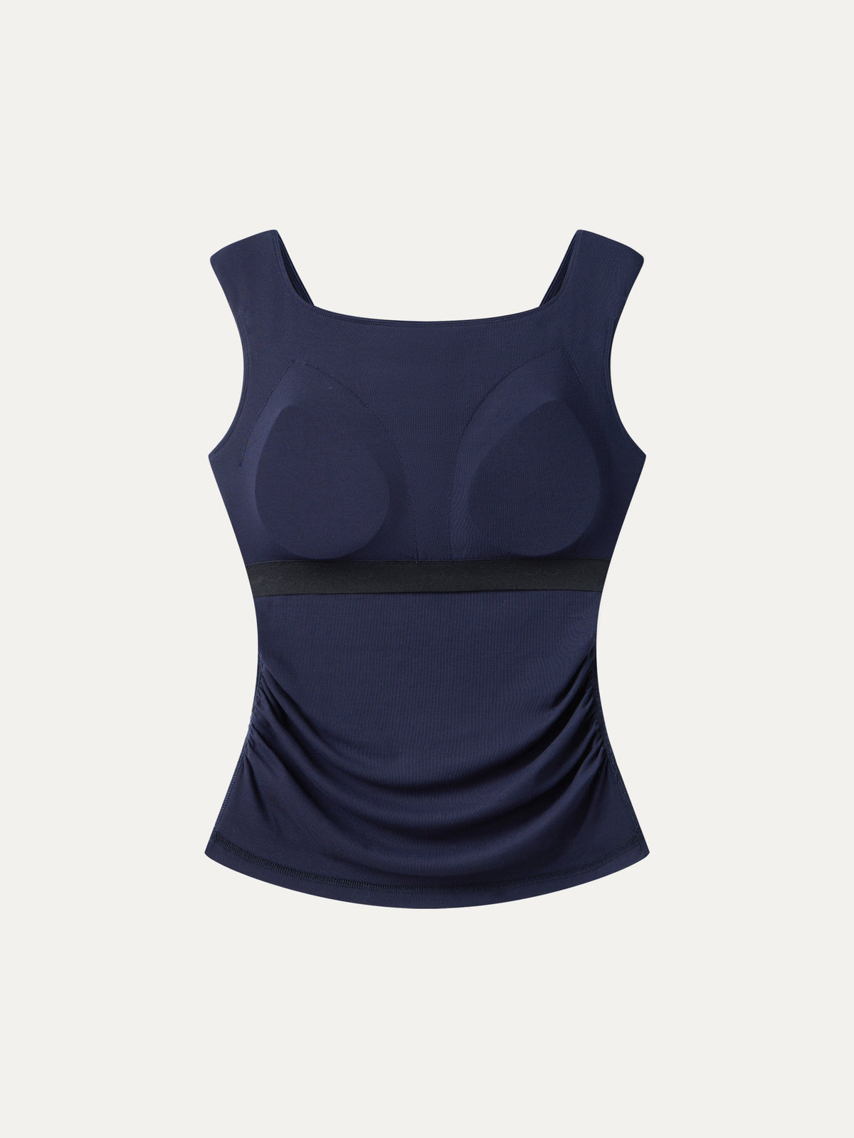 OGLmove Women's Boatneck Low Back Gathered Bra Top