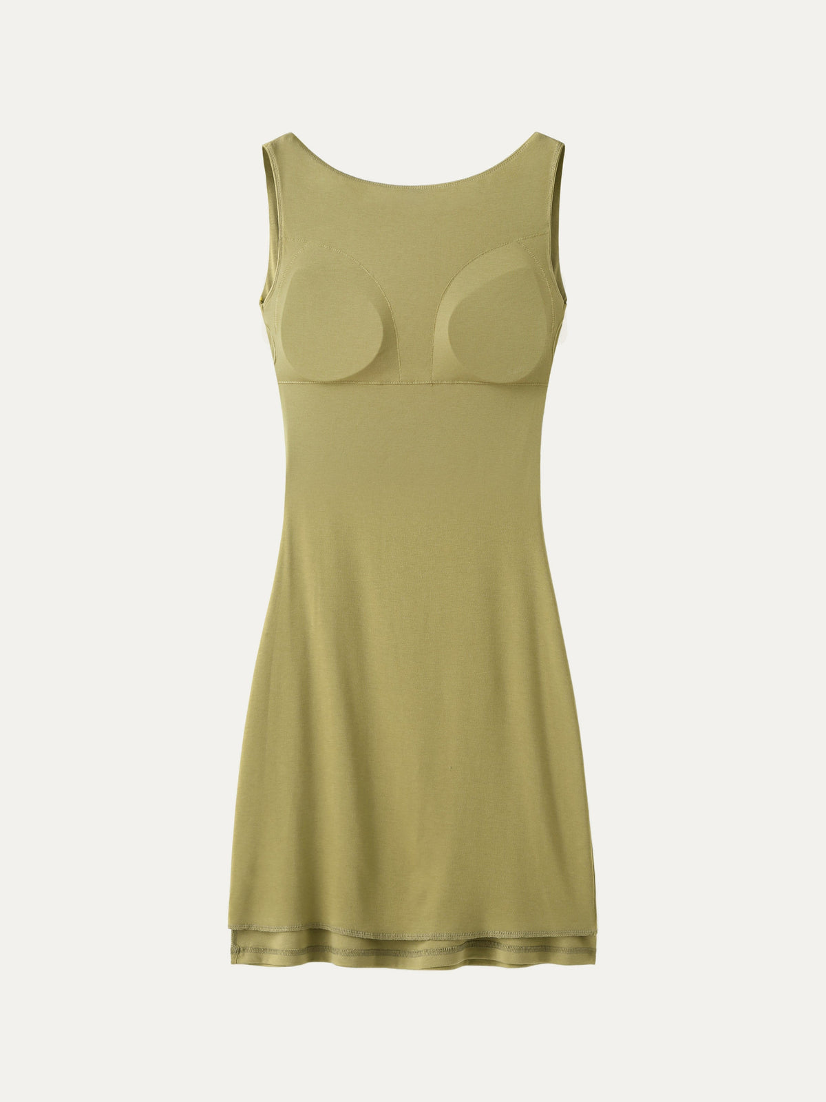 OGLmove Women's Square Neck Open Back Bandless Mini Bra Dress