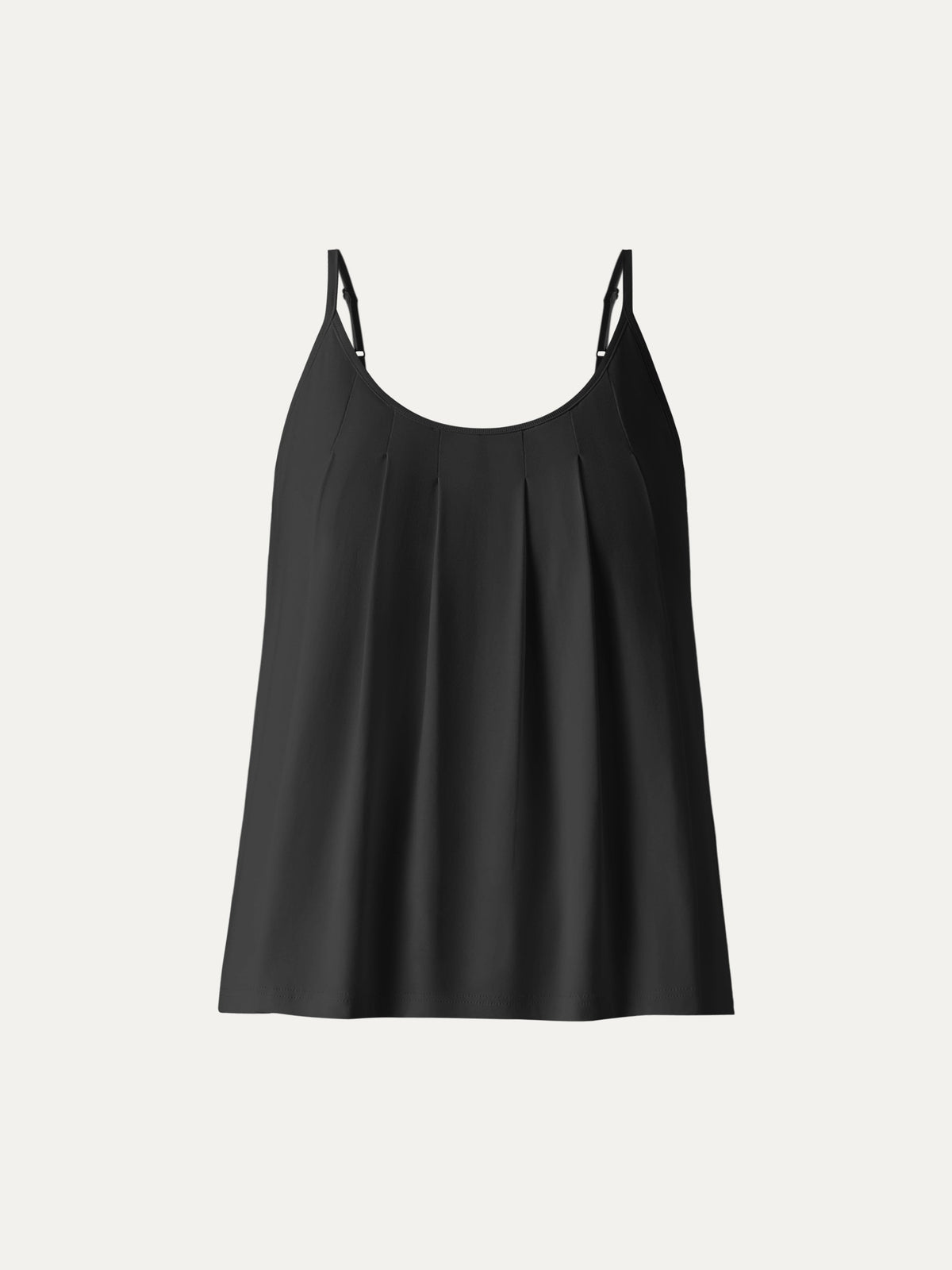 OGLmove Women's U-Neck Pleated Spaghetti Bra Tank
