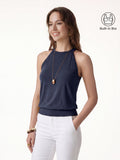 OGLmove Women's Halter Neck Banded Hem Bra Top
