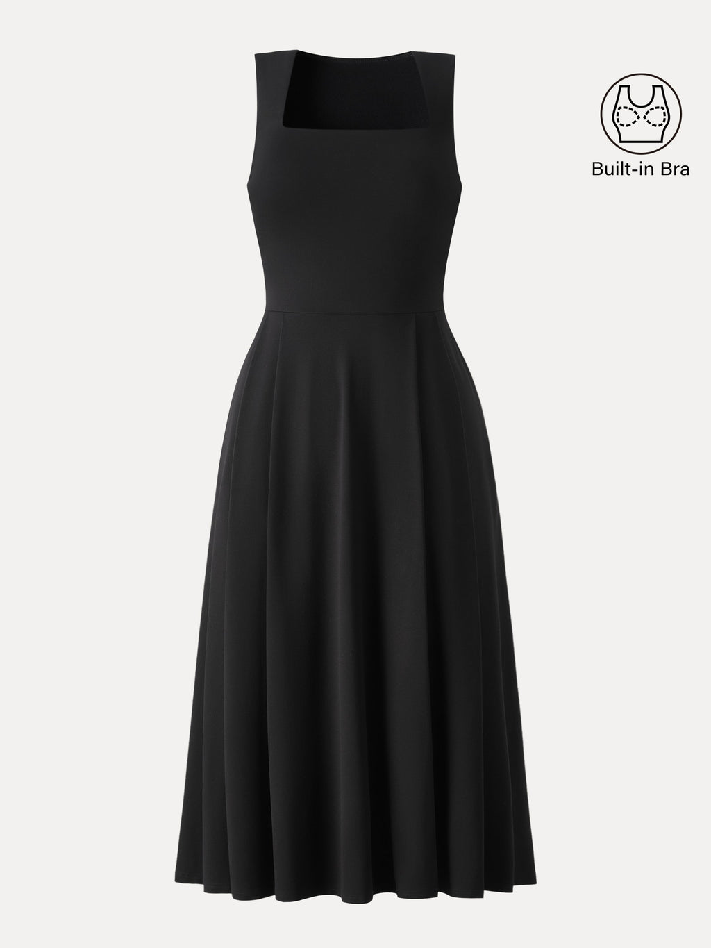 OGLmove Women's Anytime Little Black Bra Dress with Pockets