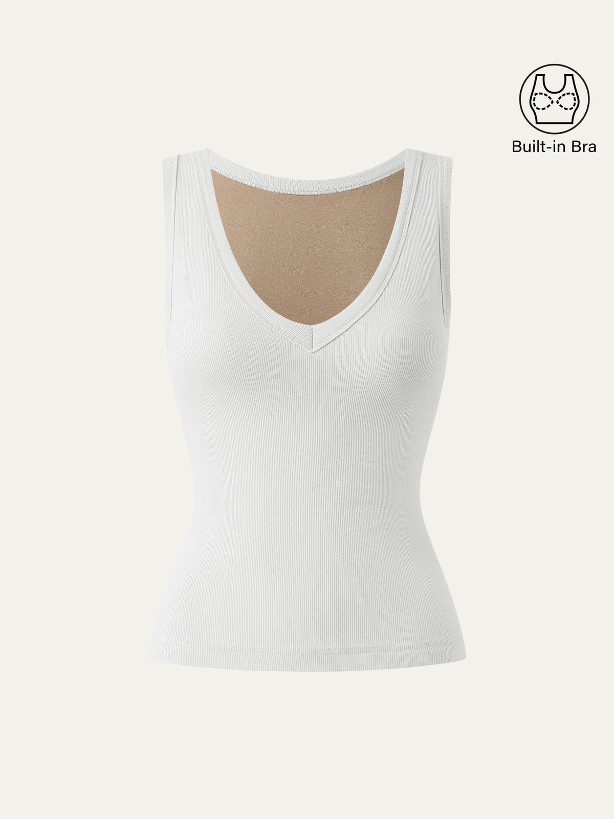 OGLmove Stretchy V-Neck Cotton Airy Bra Tank