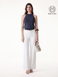 OGLmove Women's Halter Neck Bra Top & Wide Leg Pants Set with Pockets
