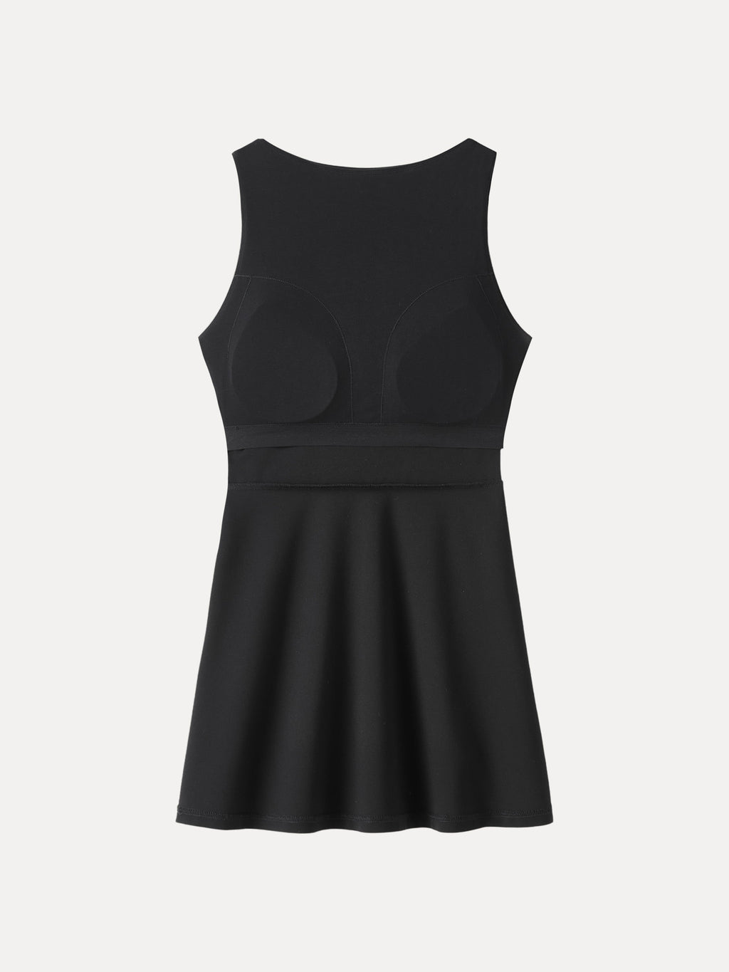 OGLmove Women's Classy Boatneck Fit-and-Flare Mini Bra Dress