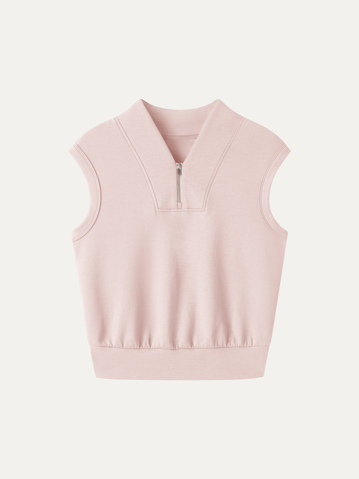 OGLmove Women's Air Cotton Quarter-Zip Banded Hem Travel Top