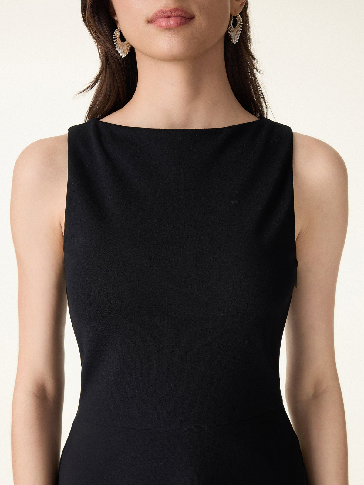 OGLmove Women's Classy Boatneck Fit-and-Flare Mini Bra Dress