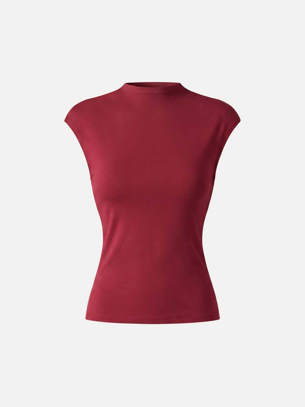 OGLmove Women's Lyocell-Wool Knit Mock Neck Sleeveless Top
