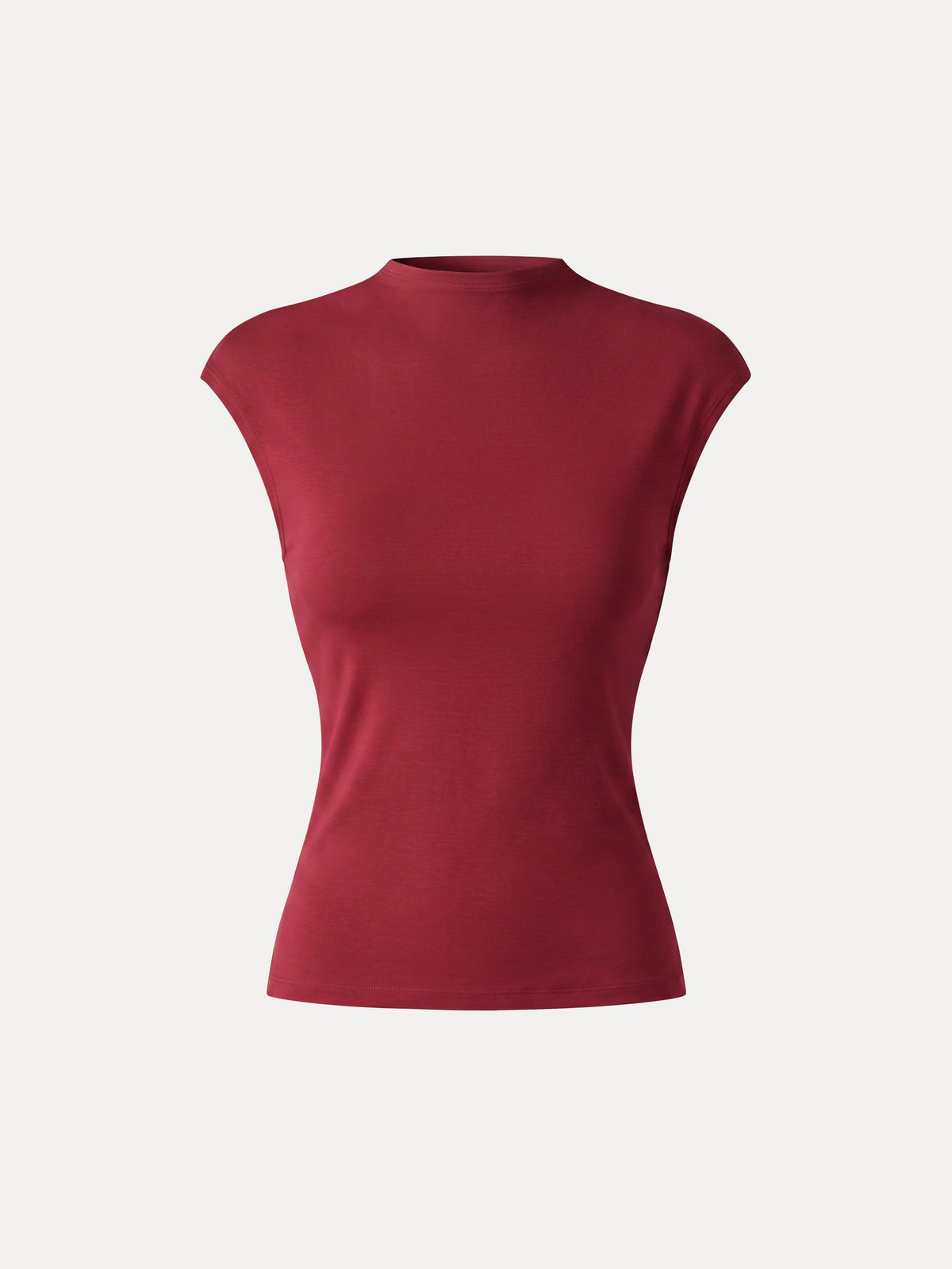 OGLmove Women's Lyocell-Wool Knit Mock Neck Sleeveless Top