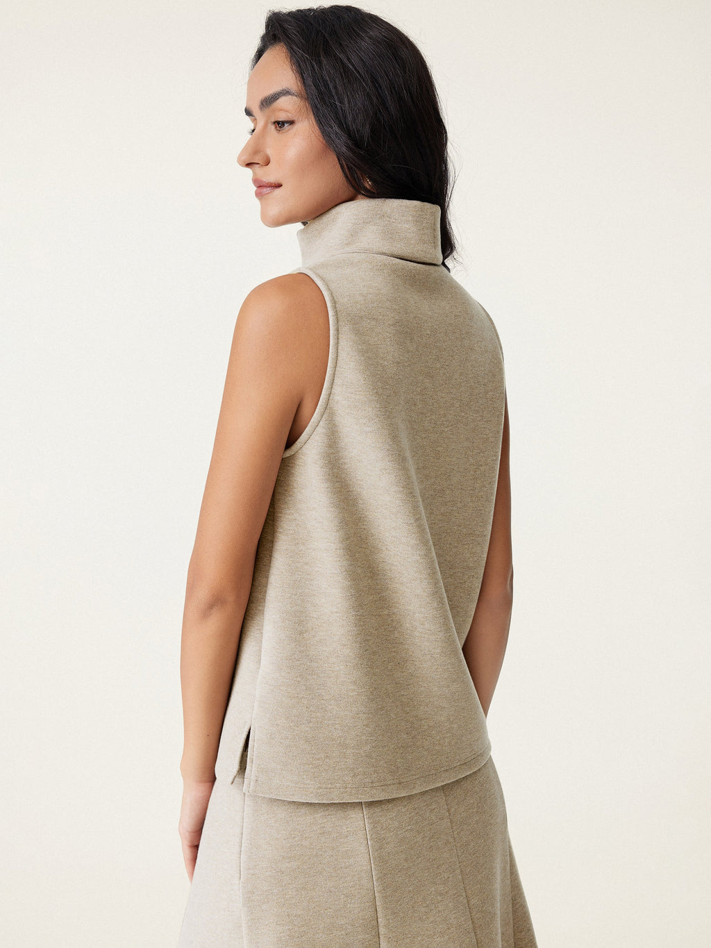 OGLmove Women's Turtle Neck Split Hem Top