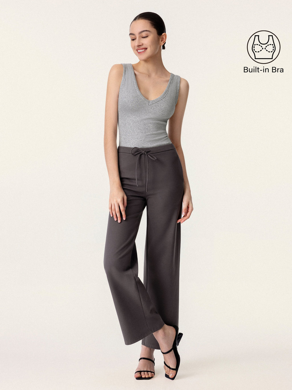 OGLmove Stretchy V-Neck Cotton Airy Bra Tank