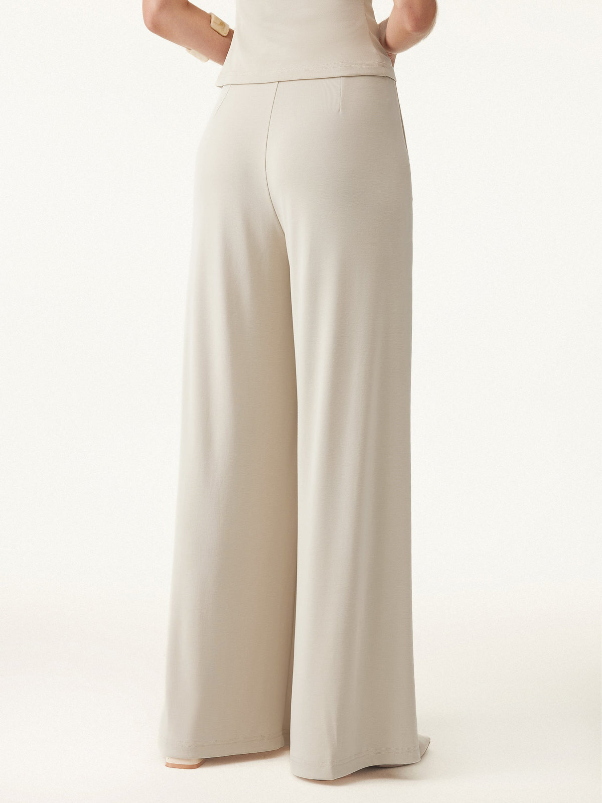 OGLmove Women's Boatneck Batwing Sleeve Top & Wide Leg Palazzo Pant Set with Pockets