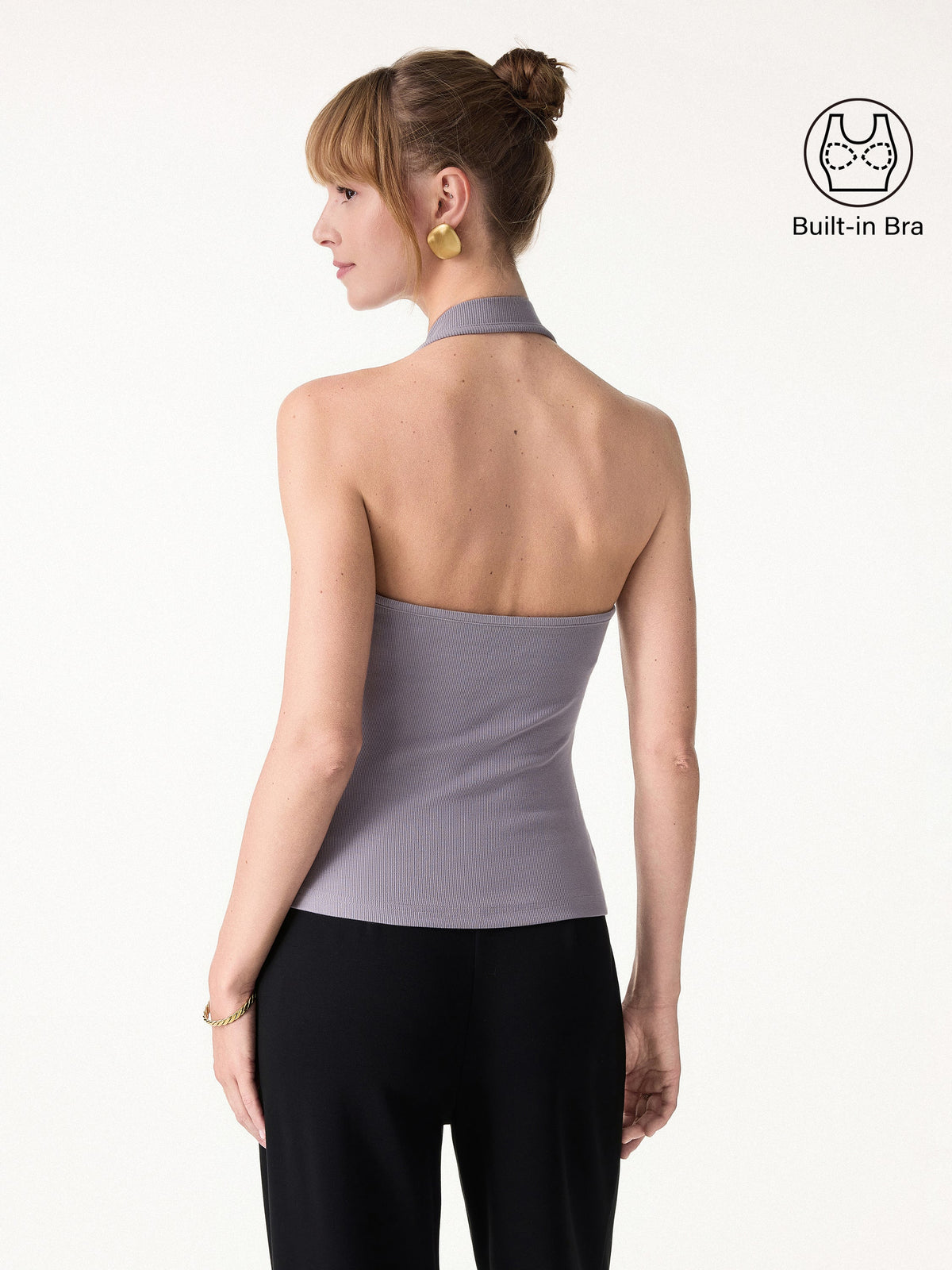 OGLmove Women's Halter Neck Open Back Bra Tank