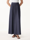 OGLmove Linen Knit Gathered A-Line Maxi Skirt