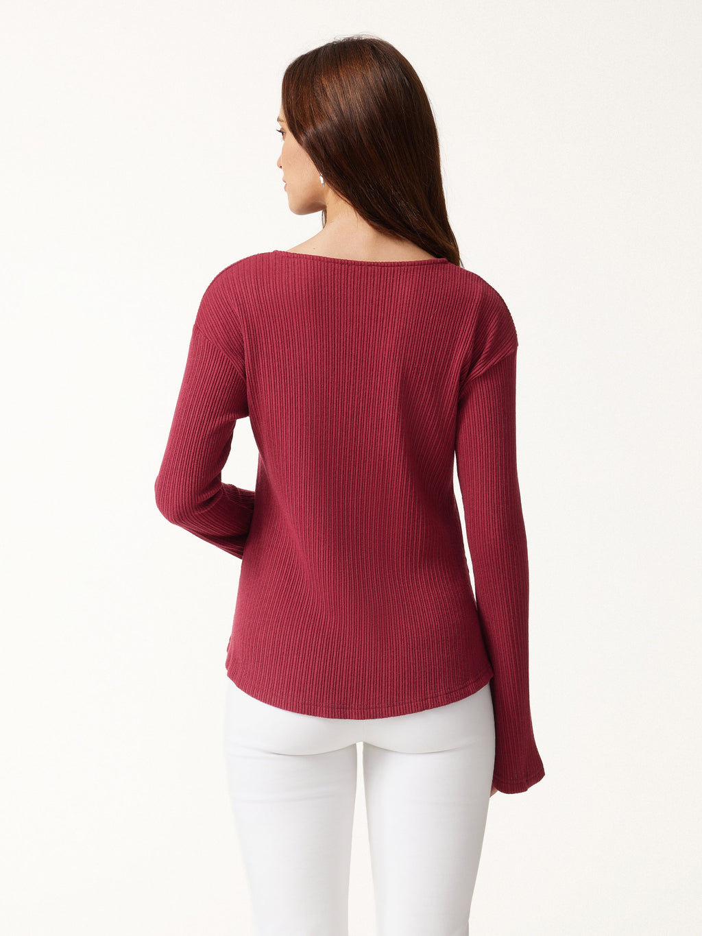 OGLmove Women's V-Neck Flare Long Sleeve Cardigan