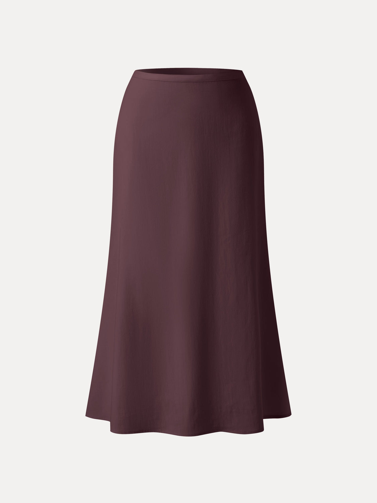 OGLmove Women's Lyocell-Linen Blend High Rise Flared Maxi Pull-On Skirt
