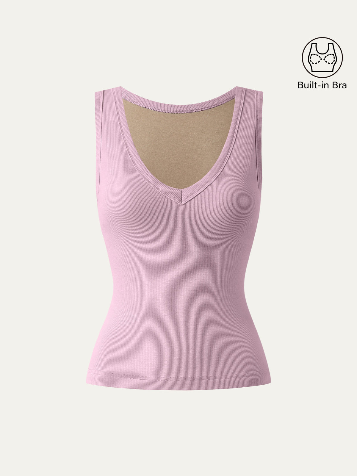 OGLmove Stretchy V-Neck Cotton Airy Bra Tank