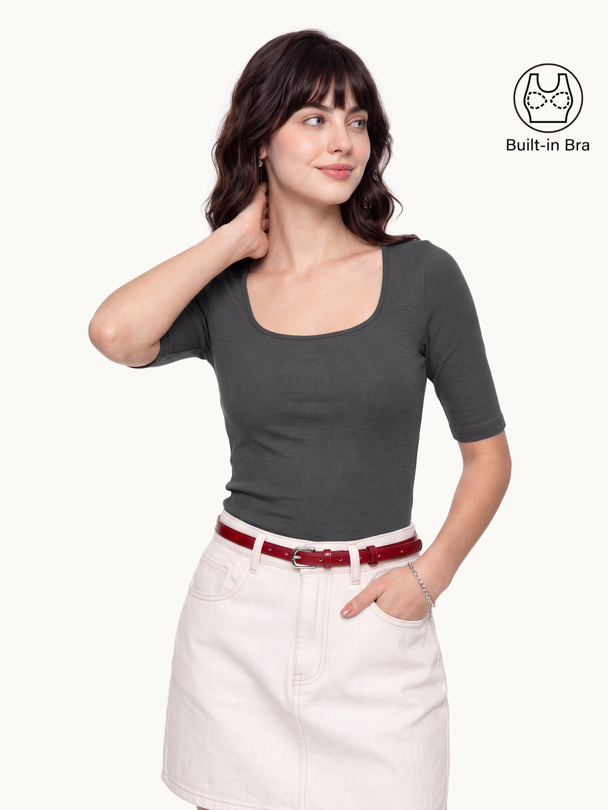 OGLmove Women's Eco-Mousse® Elbow Sleeve Bra Top