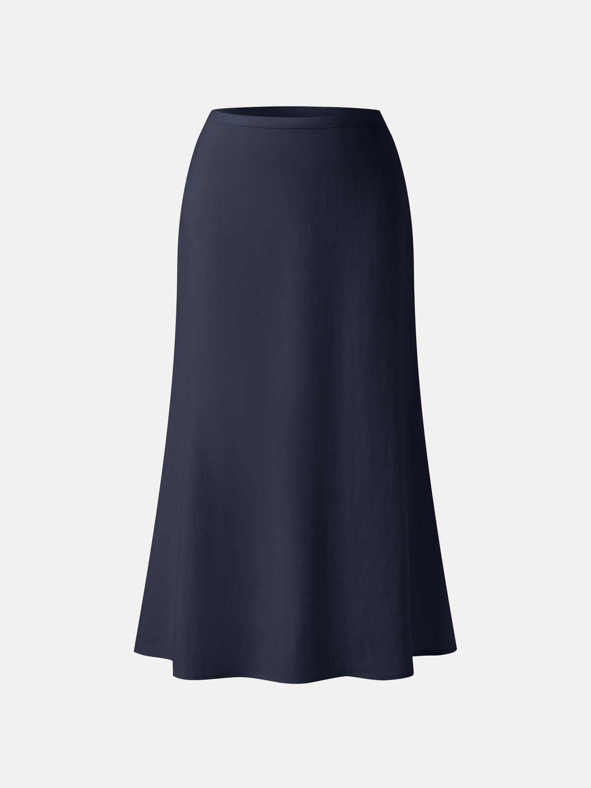 OGLmove Women's Lyocell-Linen Blend High Rise Flared Maxi Pull-On Skirt