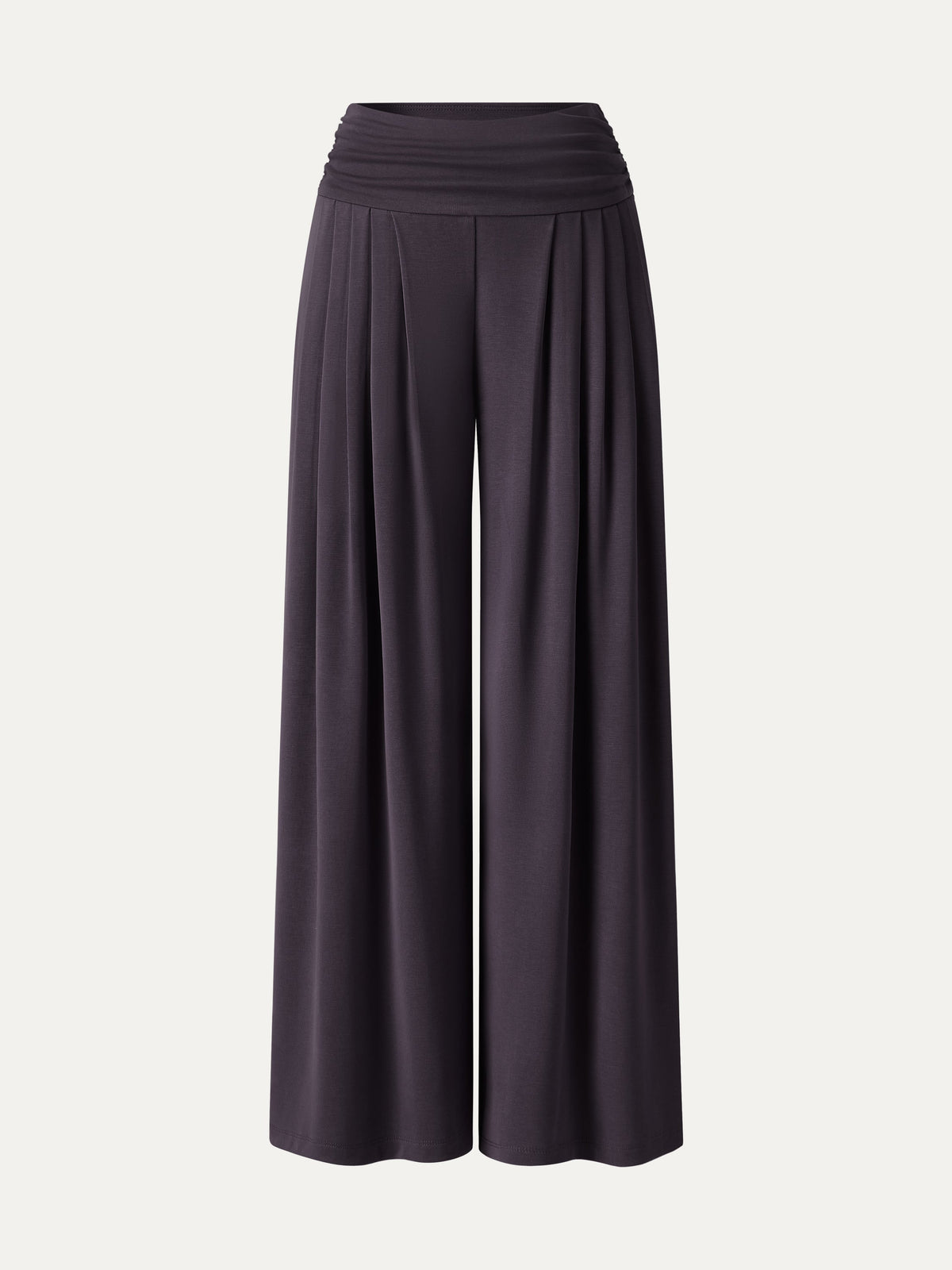 OGLmove Sandwashed Super Flowy Tucked Palazzo Pant with Pockets
