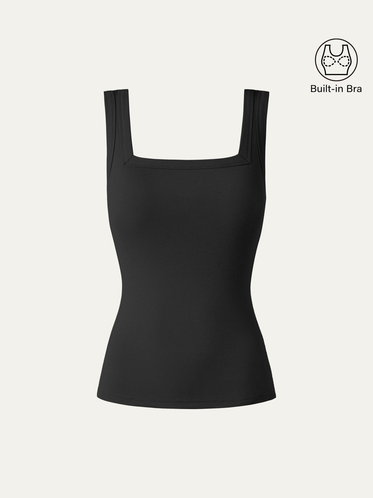OGLmove Slinky Square Open-Back Bra Tank Top