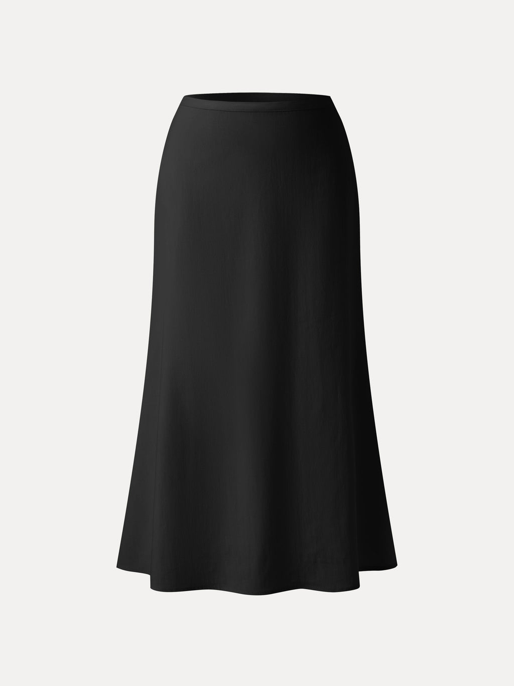 OGLmove Women's Lyocell-Linen Blend High Rise Flared Maxi Pull-On Skirt